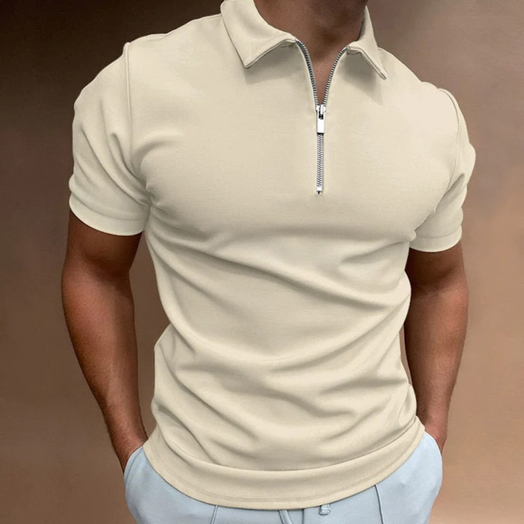 THE LUCENTE ZIP POLO