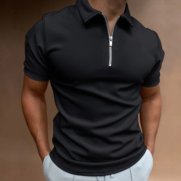 THE LUCENTE ZIP POLO