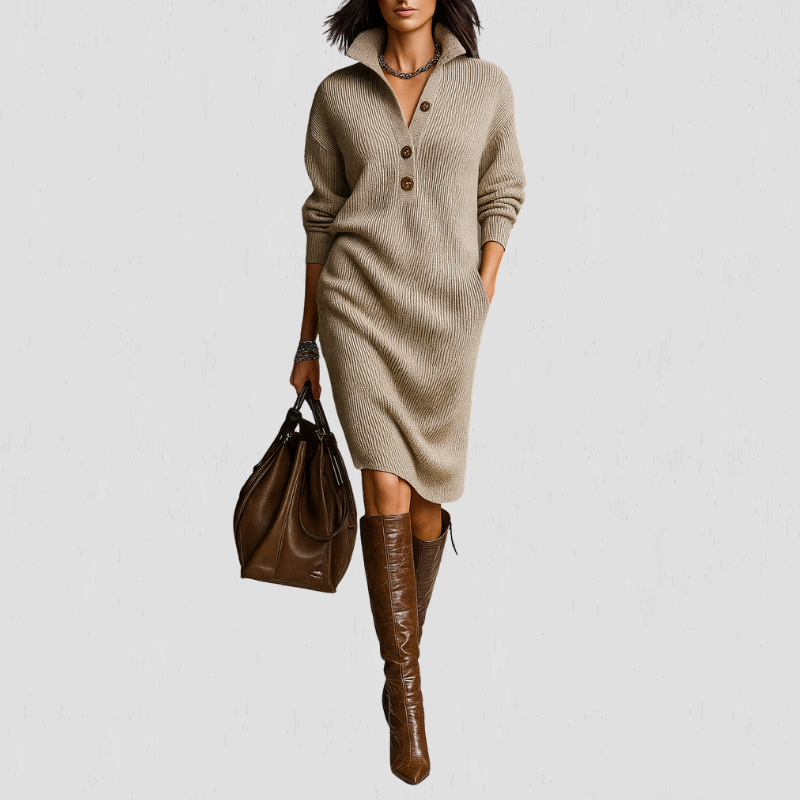 Liva | Warm Gebreide Jurk