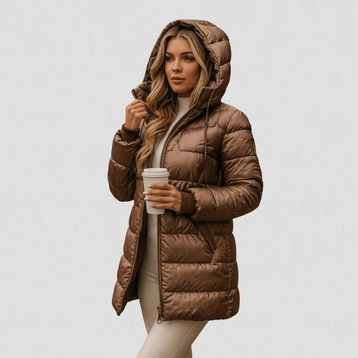 Veerle | Gewatteerde Lange Wintercoat