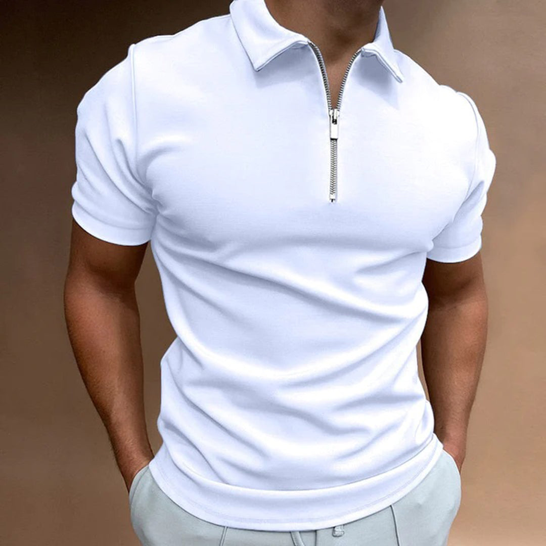 THE LUCENTE ZIP POLO